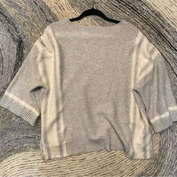 SPLENDID Veranda Stripe Quarter Sleeve Pullover Sweater Top - Picture 2 of 5